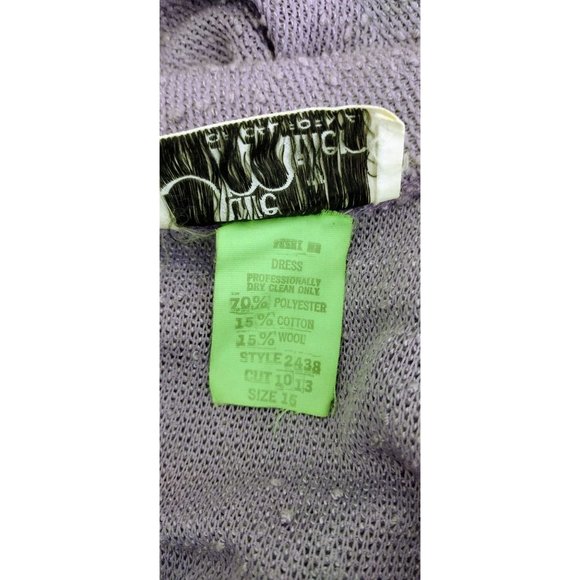 Vintage 60's Julie Miller of California Purple Wool Blend Boucle Wrap Dr… - Picture 7 of 7